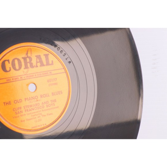 Cliff Steward, Old Piano Roll Blues / Always Say No 1950 10" 78 rpm Record 60177 - Picture 9 of 16